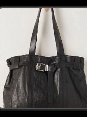 Free people buckle, leather, beautiful large purse